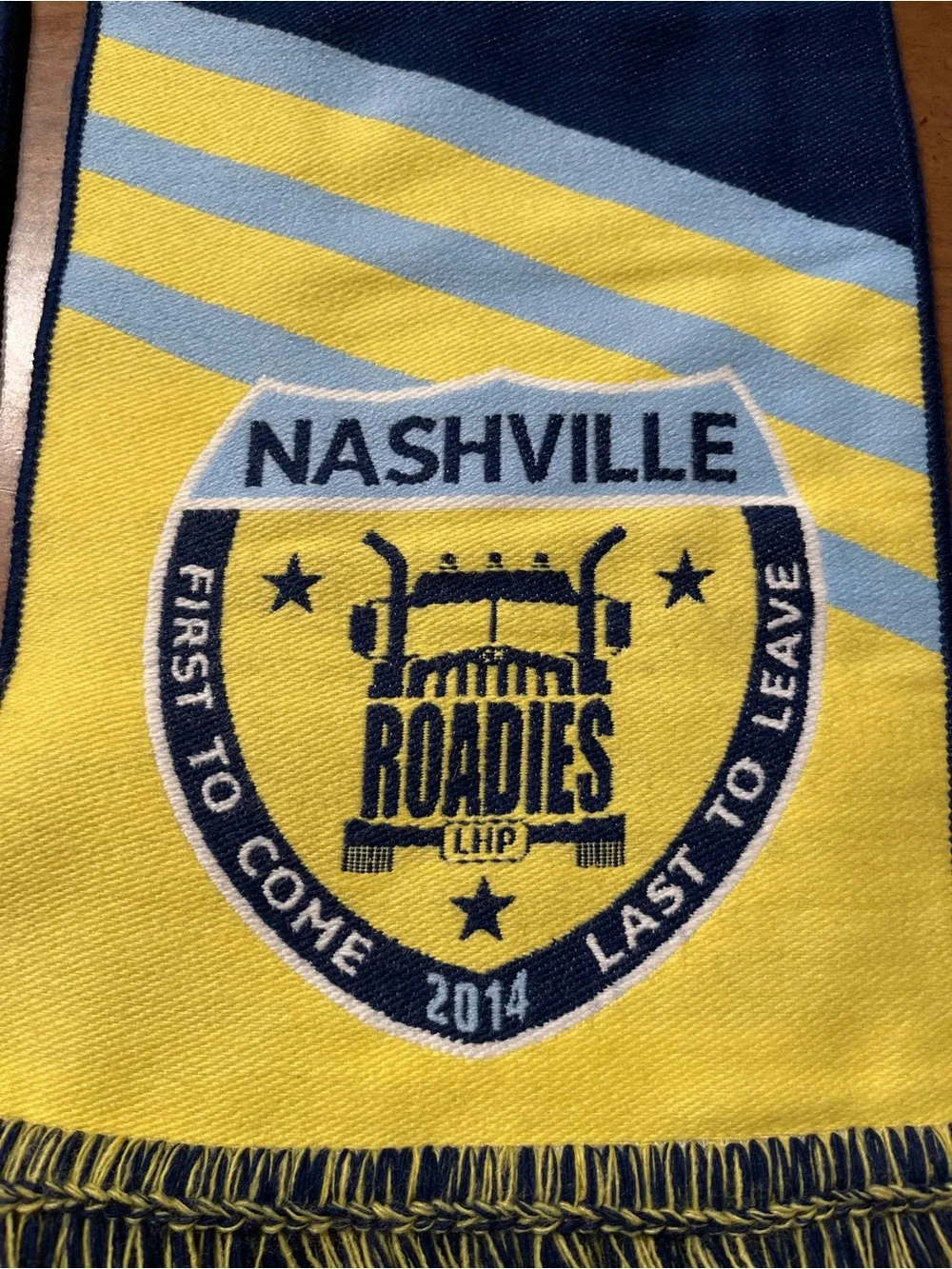 Nashville SC “Roadies” Yellow and Navy Nashville Fan Scarf